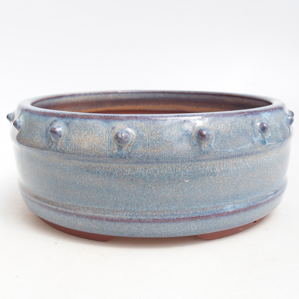 Ciotola bonsai in ceramica 17 x 17 x 7 cm, colore blu
