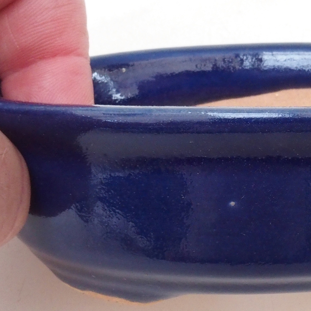 Ciotola per bonsai H04 - 10,5 x 7,5 x 3 cm - blu