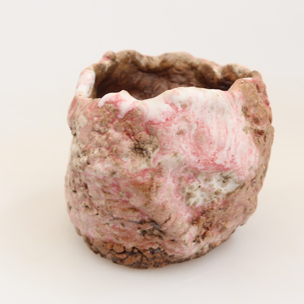 Guscio in ceramica  4,5 x 4,5 x 5 cm, colore rosa