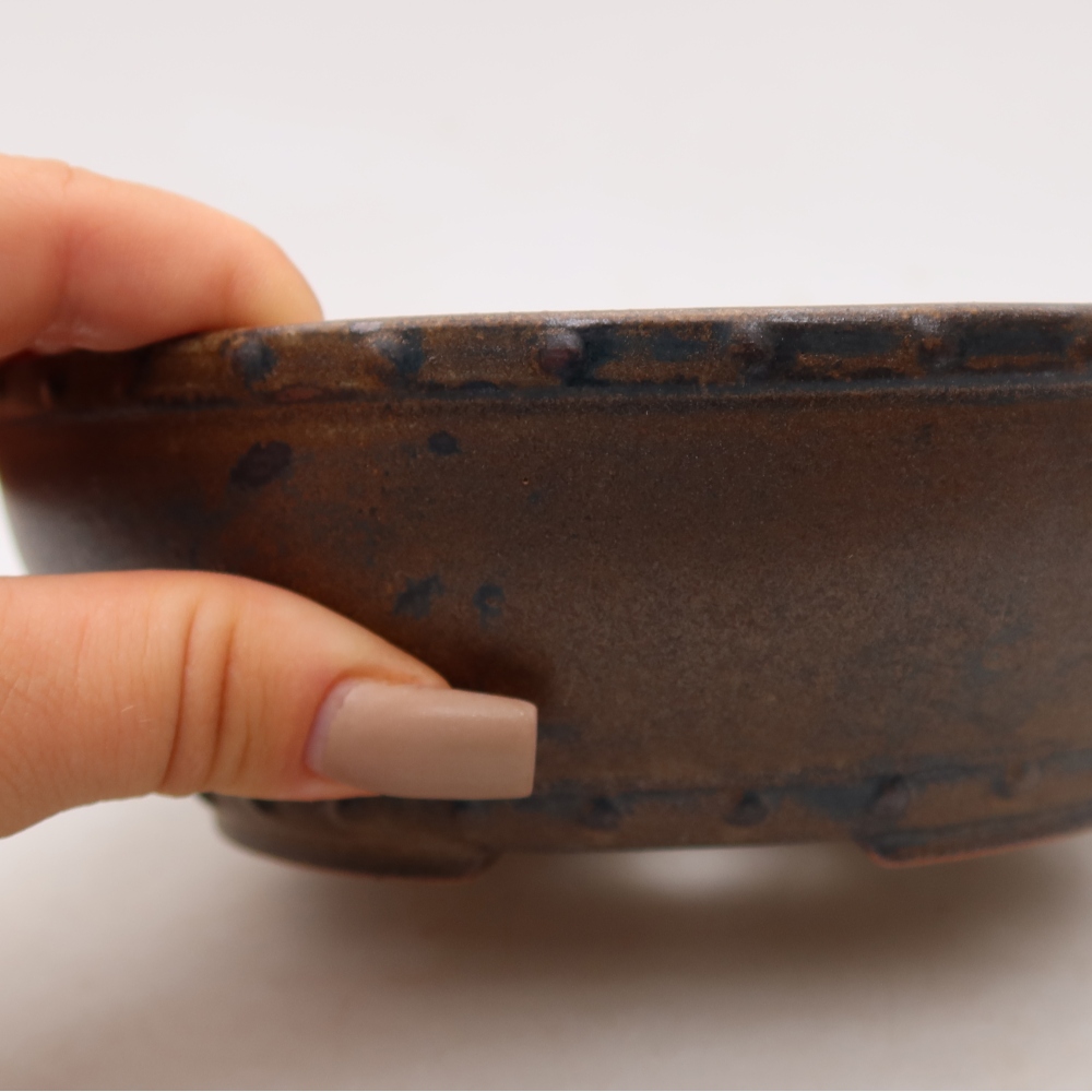 Ciotola bonsai in ceramica 18 x 18 x 5,5 cm, marrone