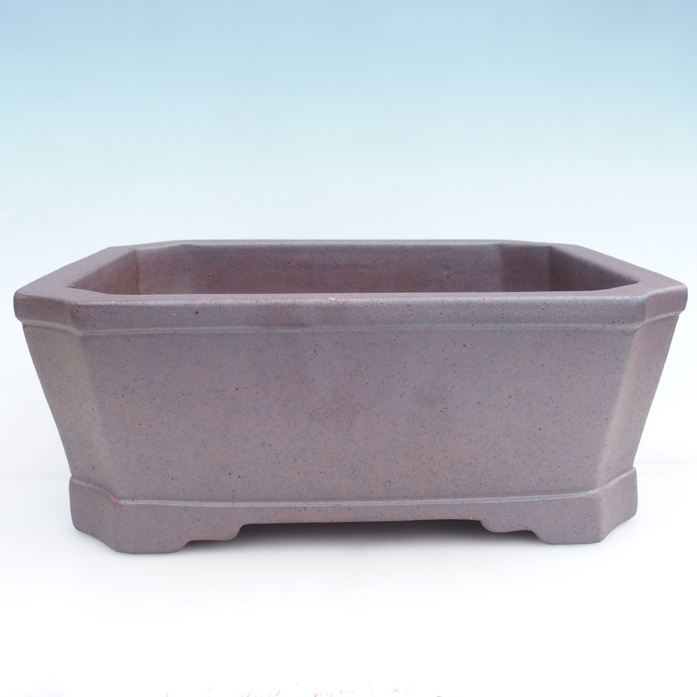 Ciotola bonsai in ceramica 33 x 26 x 12,5 cm, colore metallo