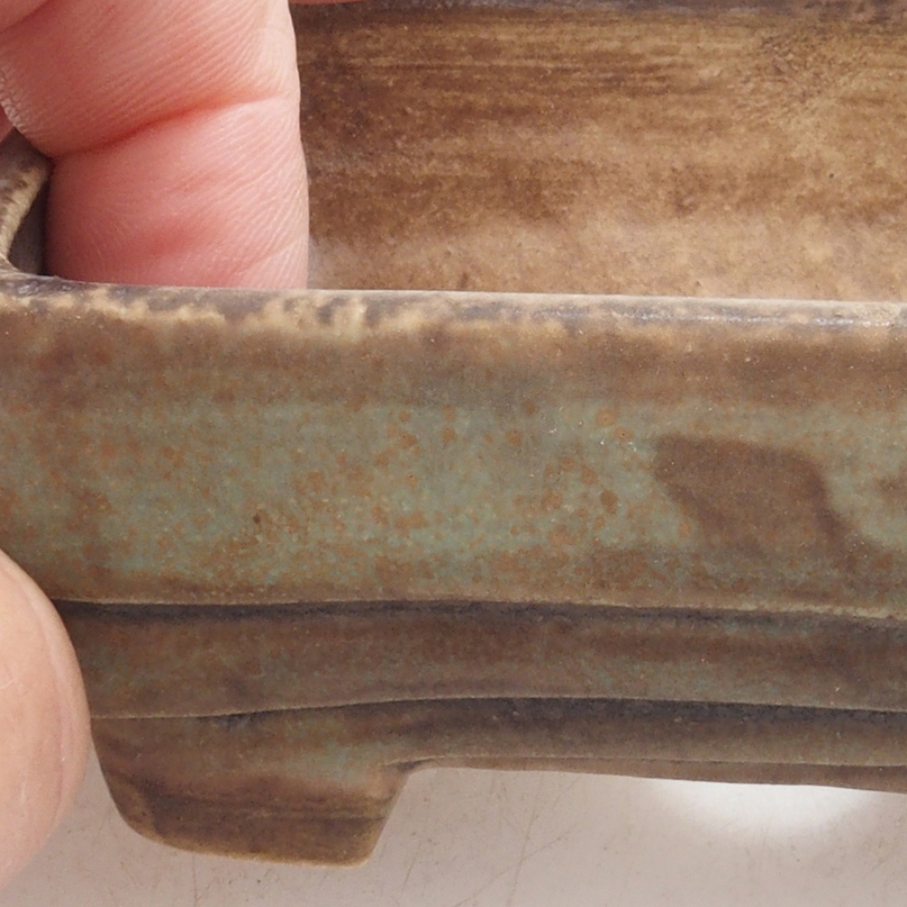 Ciotola per bonsai in ceramica 10 x 8,5 x 4 cm, marrone