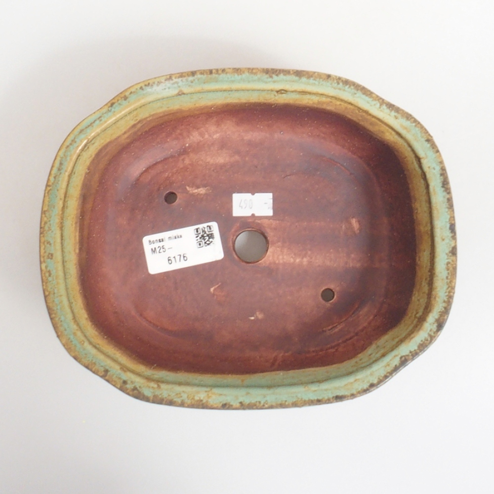 Ciotola per bonsai in ceramica 10 x 8,5 x 4 cm, marrone