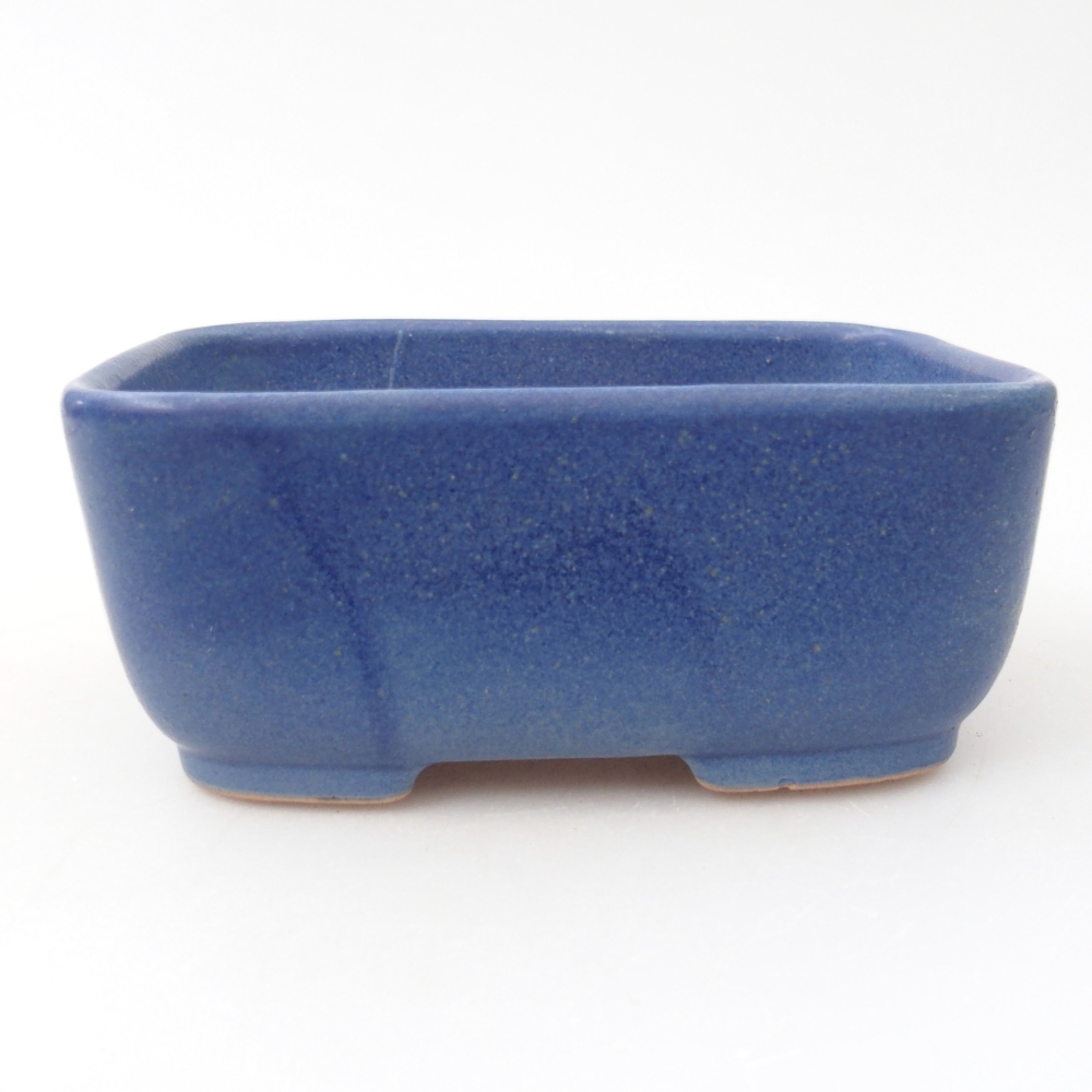 Ciotola per bonsai in ceramica 12,5 x 9,5 x 5 cm, colore blu