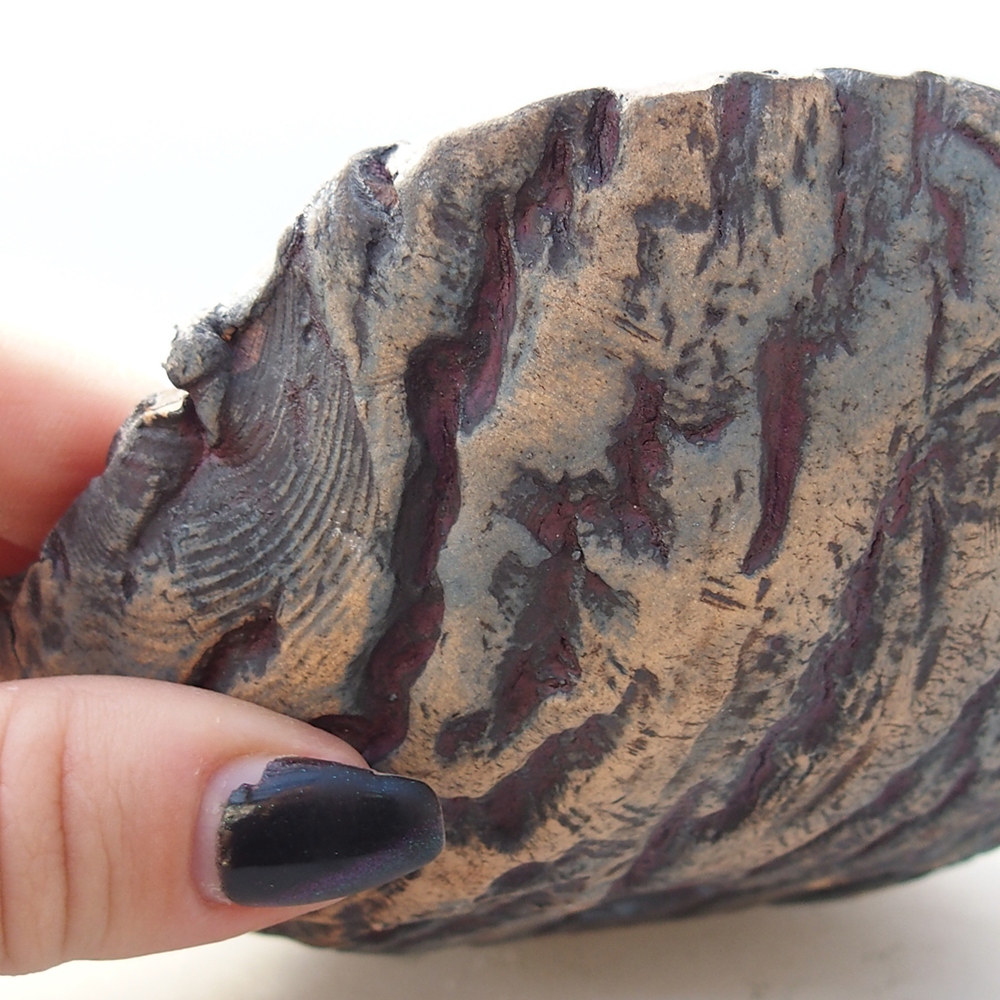 Conchiglia in ceramica 13 x 12,5 x 7 cm , colore viola