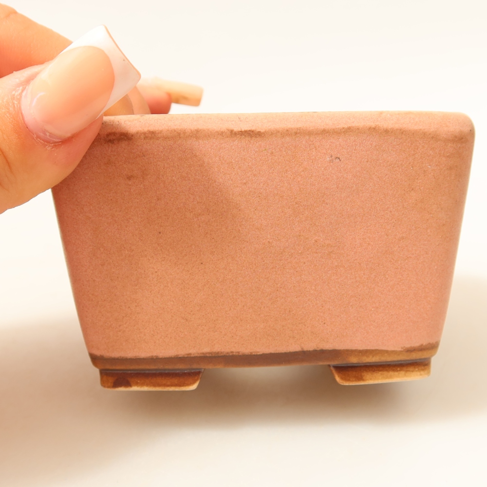 Ciotola bonsai in ceramica 8,5 x 8,5 x 5,5 cm, rosa