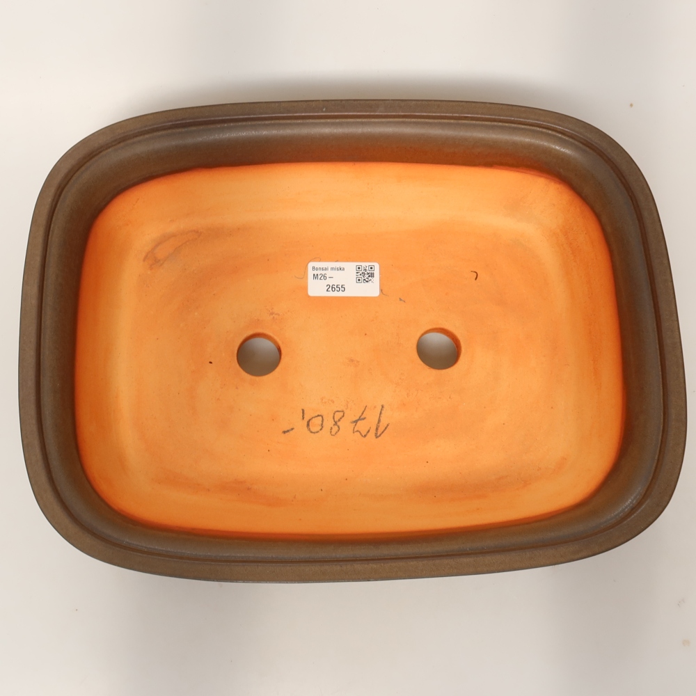 Ciotola in ceramica  33 x 25 x 9,5 cm, colore marrone