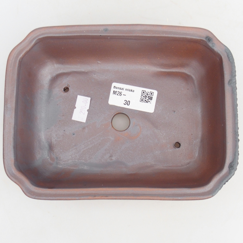 Ciotola bonsai in ceramica 18 x 13,5 x 5 cm, colore metallo