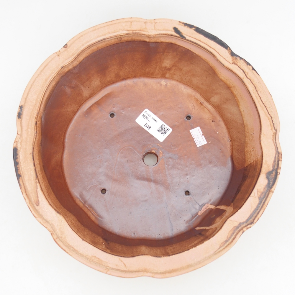 Ciotola bonsai in ceramica 26,5 x 26,5 x 8,5 cm, rosa