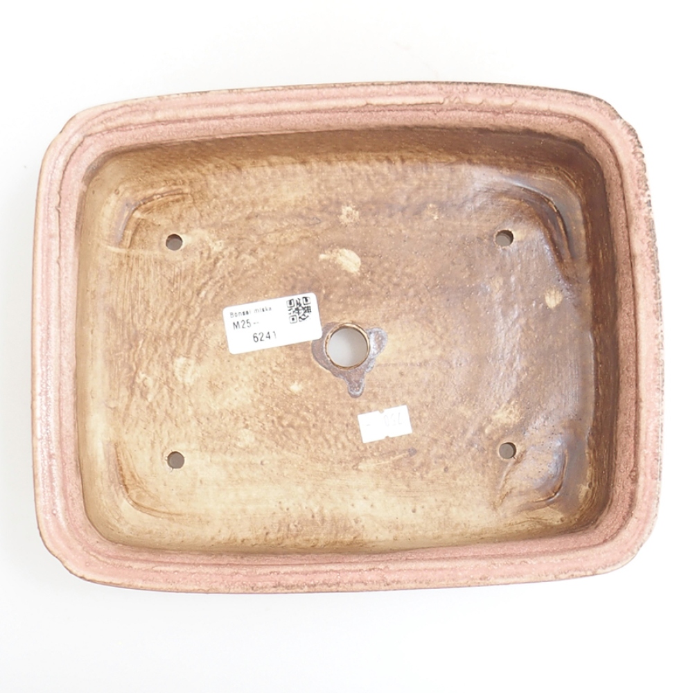 Ciotola bonsai in ceramica 24,5 x 19 x 7 cm, rosa