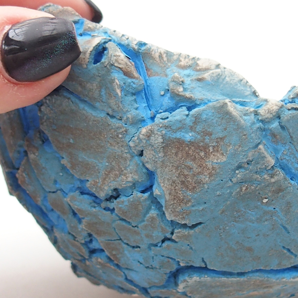 Conchiglia in ceramica 11 x 11 x 6,5 cm , colore blu