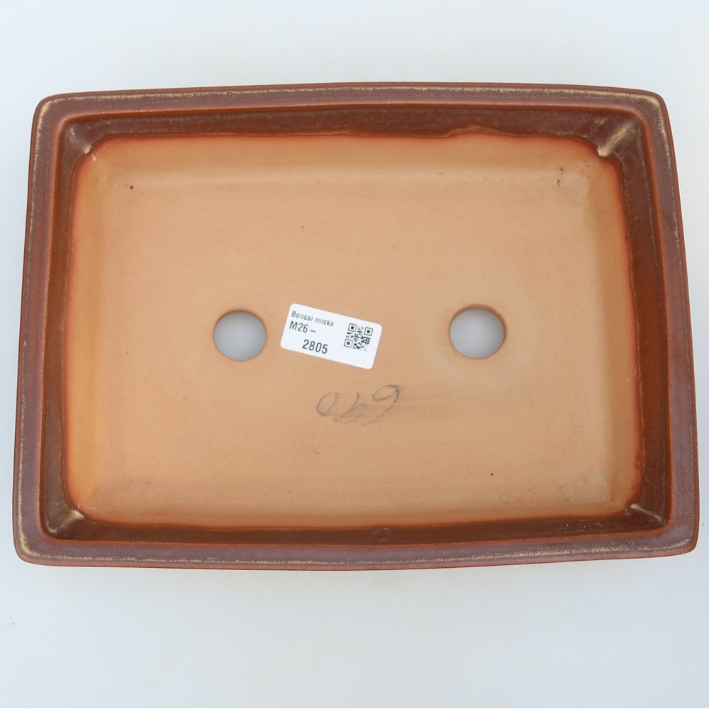 Ciotola in ceramica  26 x 20 x 5 cm, colore marrone