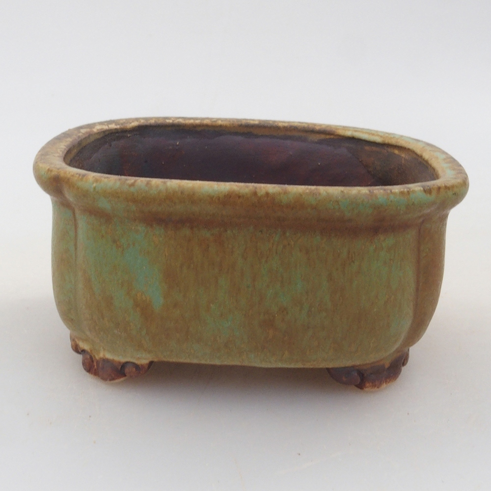 Ciotola per bonsai in ceramica 10 x 8,5 x 4 cm, marrone