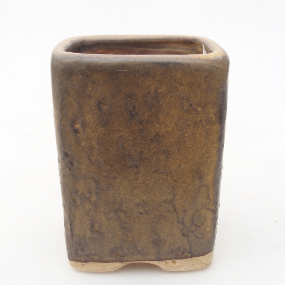 Ciotola per bonsai in ceramica 5 x 5 x 6,5 cm, marrone