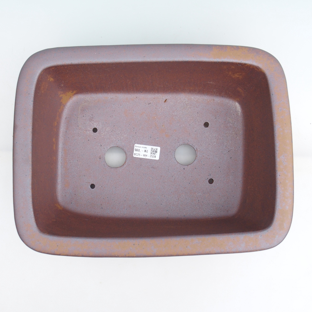 Ciotola bonsai in ceramica 37 x 28 x 12 cm, colore metallo