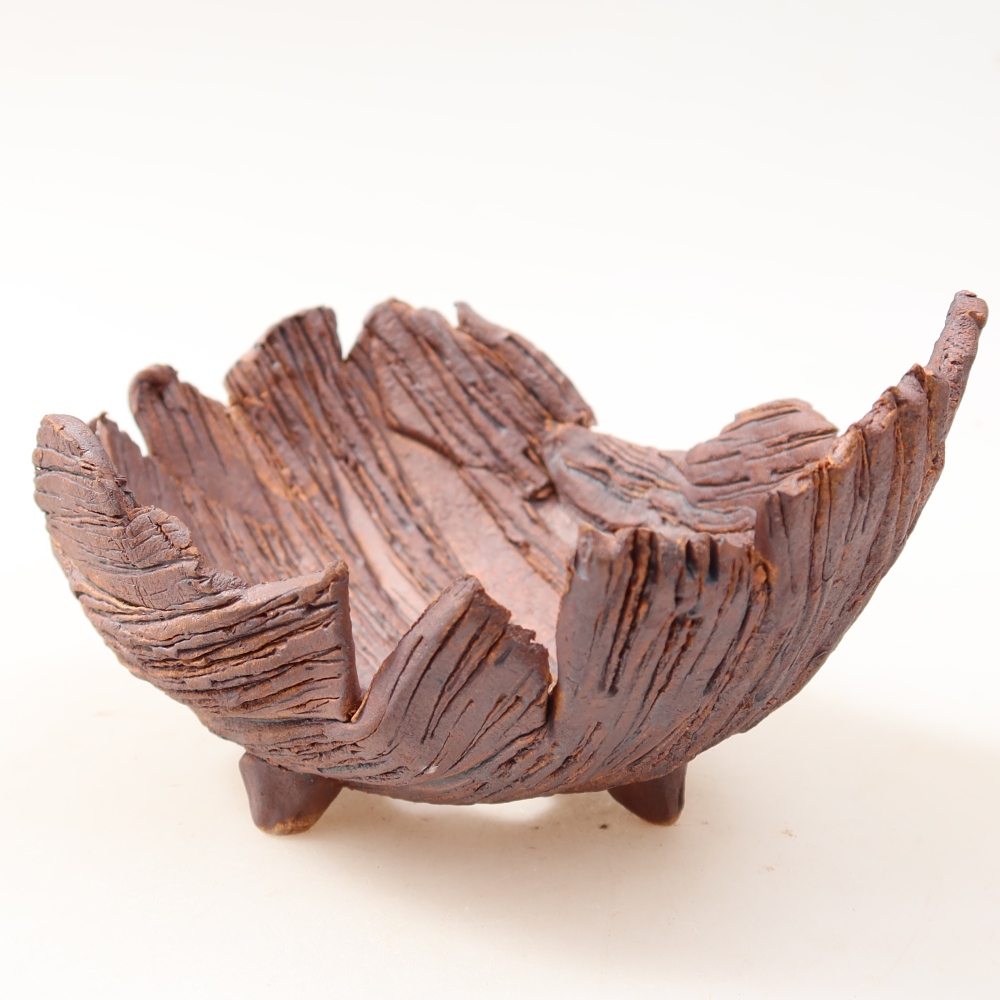 Guscio in ceramica  14,5 x 11,5 x 7,5 cm, colore marrone