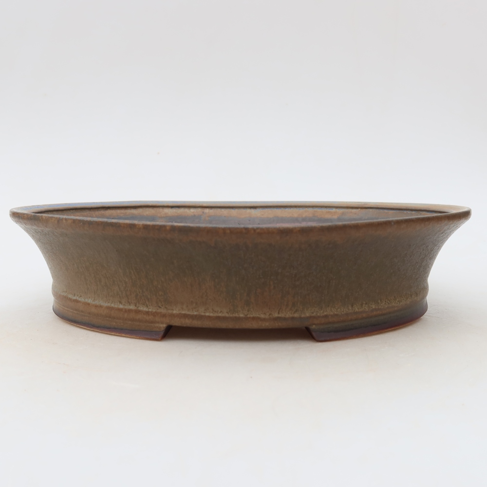 Vaso da bonsai in ceramica 24 x 21,5 x 5,5 cm, colore marrone