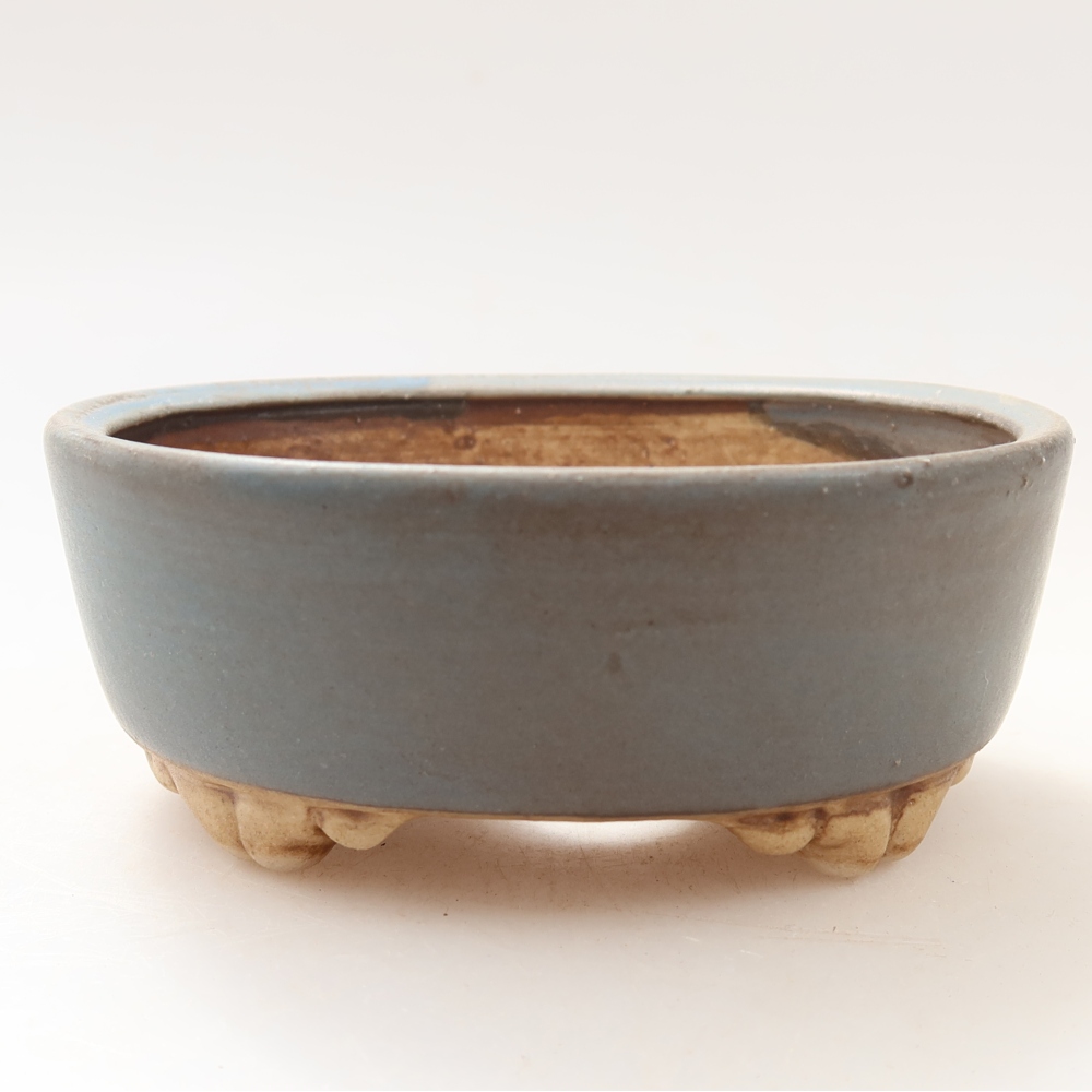 Vaso in ceramica per bonsai 9,5 x 8 x 4 cm, colore blu
