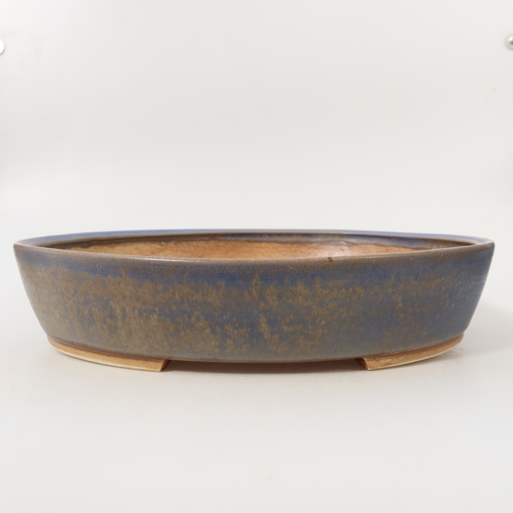 Ciotola bonsai in ceramica 31,5 x 27,5 x 6 cm, colore blu
