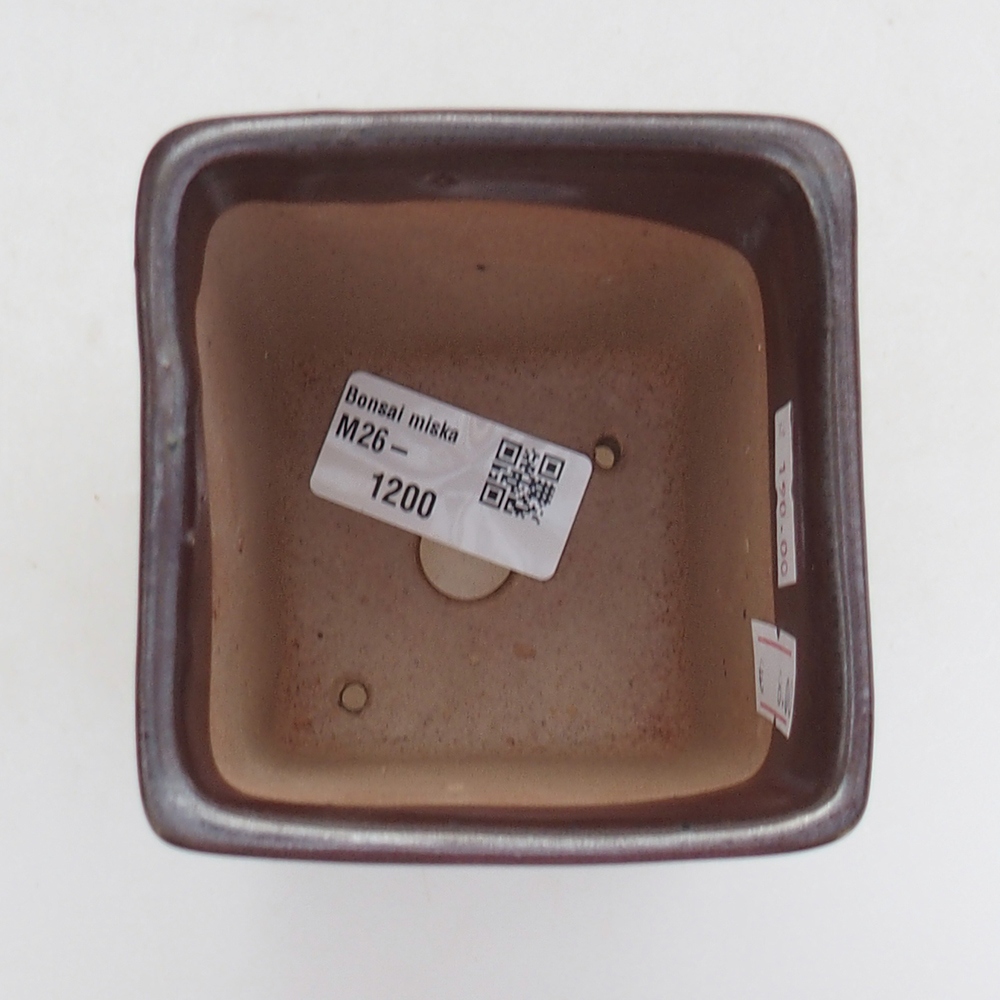 Ciotola per bonsai in ceramica 8,5 x 8,5 x 11 cm, marrone