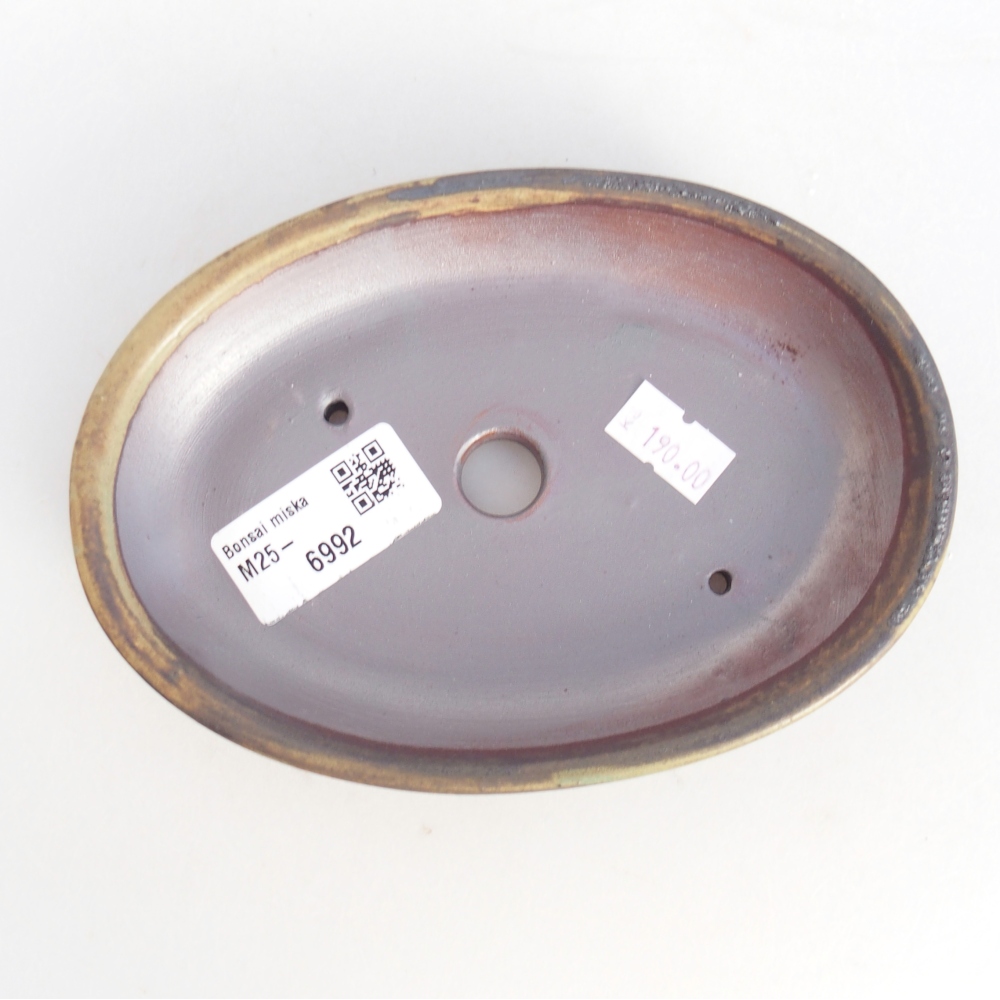 Ciotola bonsai in ceramica 26 x 26 x 8 cm, colore rosso