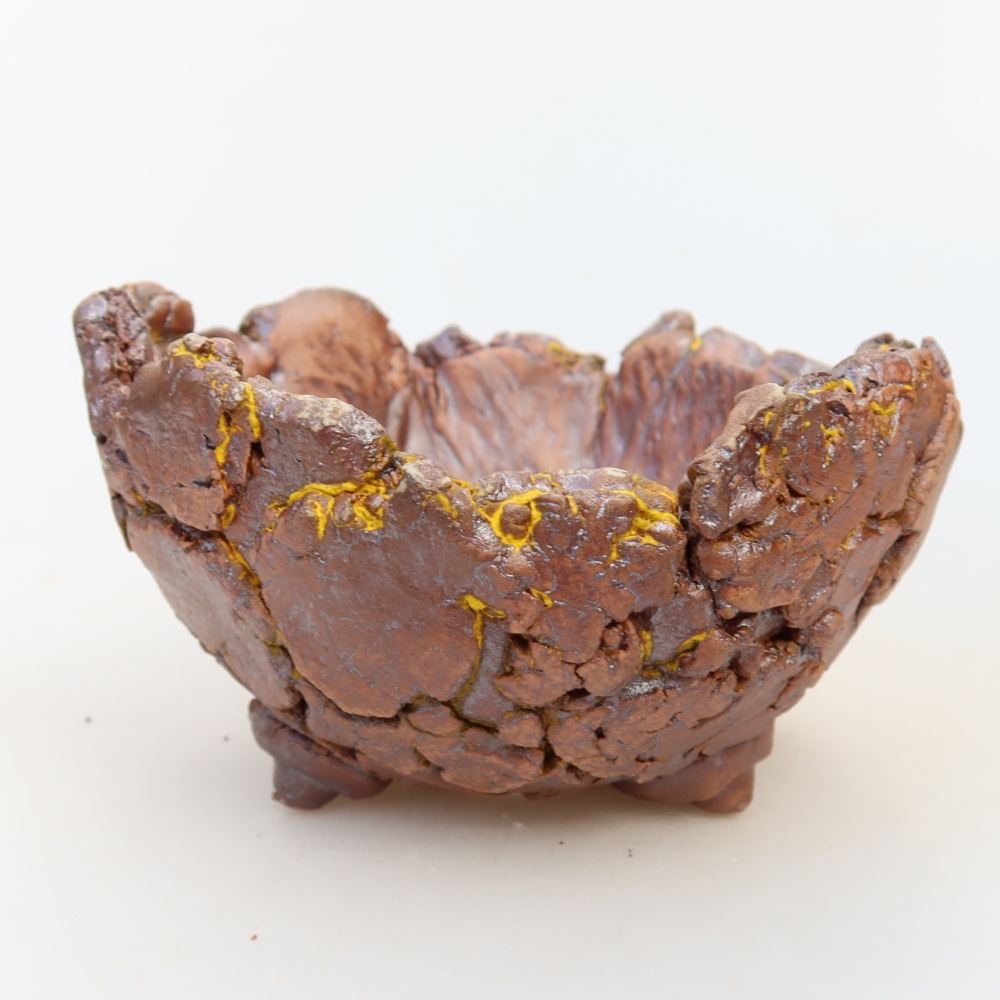 Conchiglia in ceramica  11 x 11 x 7 cm, colore giallo