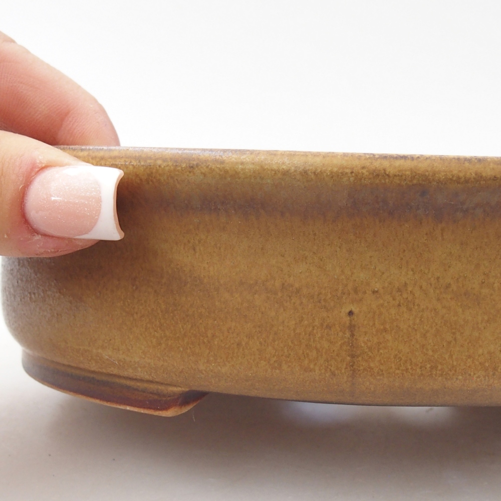 Ciotola per bonsai in ceramica 17,5 x 16 x 4,5 cm, verde