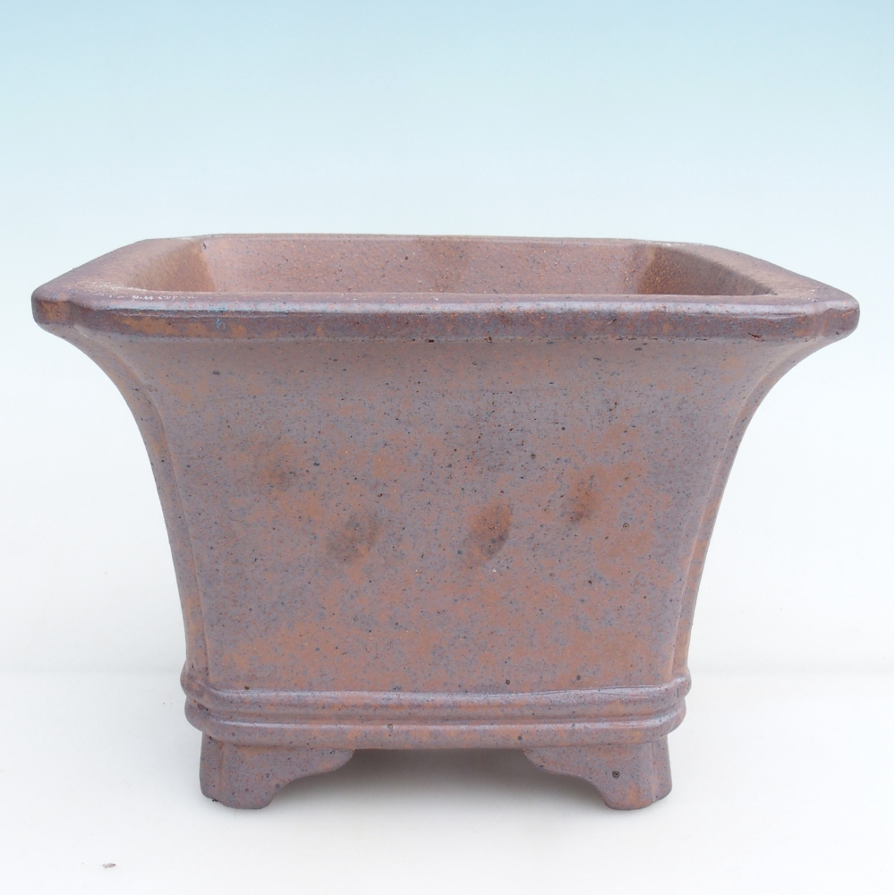 Ciotola bonsai in ceramica 23,5 x 23,5 x 17 cm, colore metallo