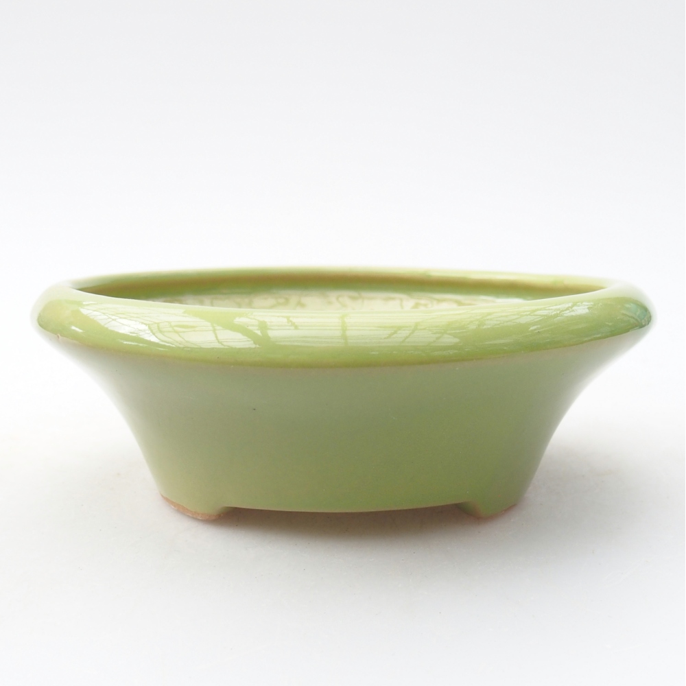 Ciotola bonsai in ceramica 13,5 x 13,5 x 4,5 cm, verde