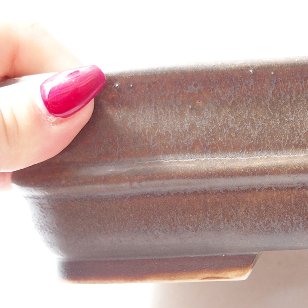 Ciotola bonsai in ceramica 22 x 19 x 5,5 cm, marrone