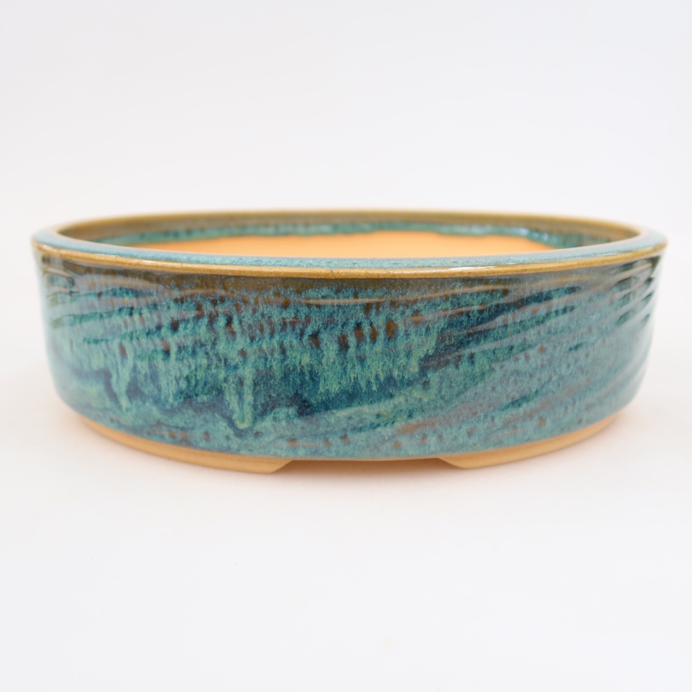 Ciotola bonsai in ceramica 26 x 26 x 6,5 cm, colore blu