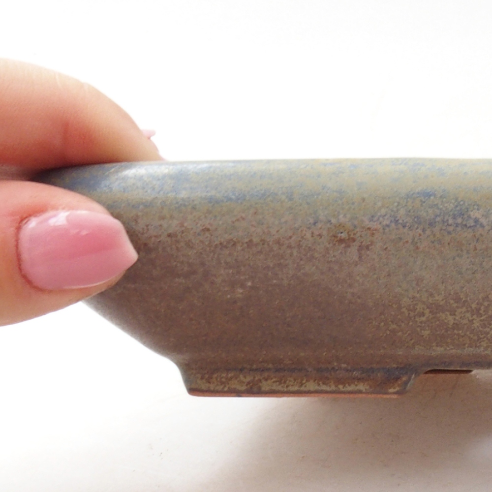 Ciotola bonsai in ceramica 17 x 13,5 x 3,5 cm, colore blu