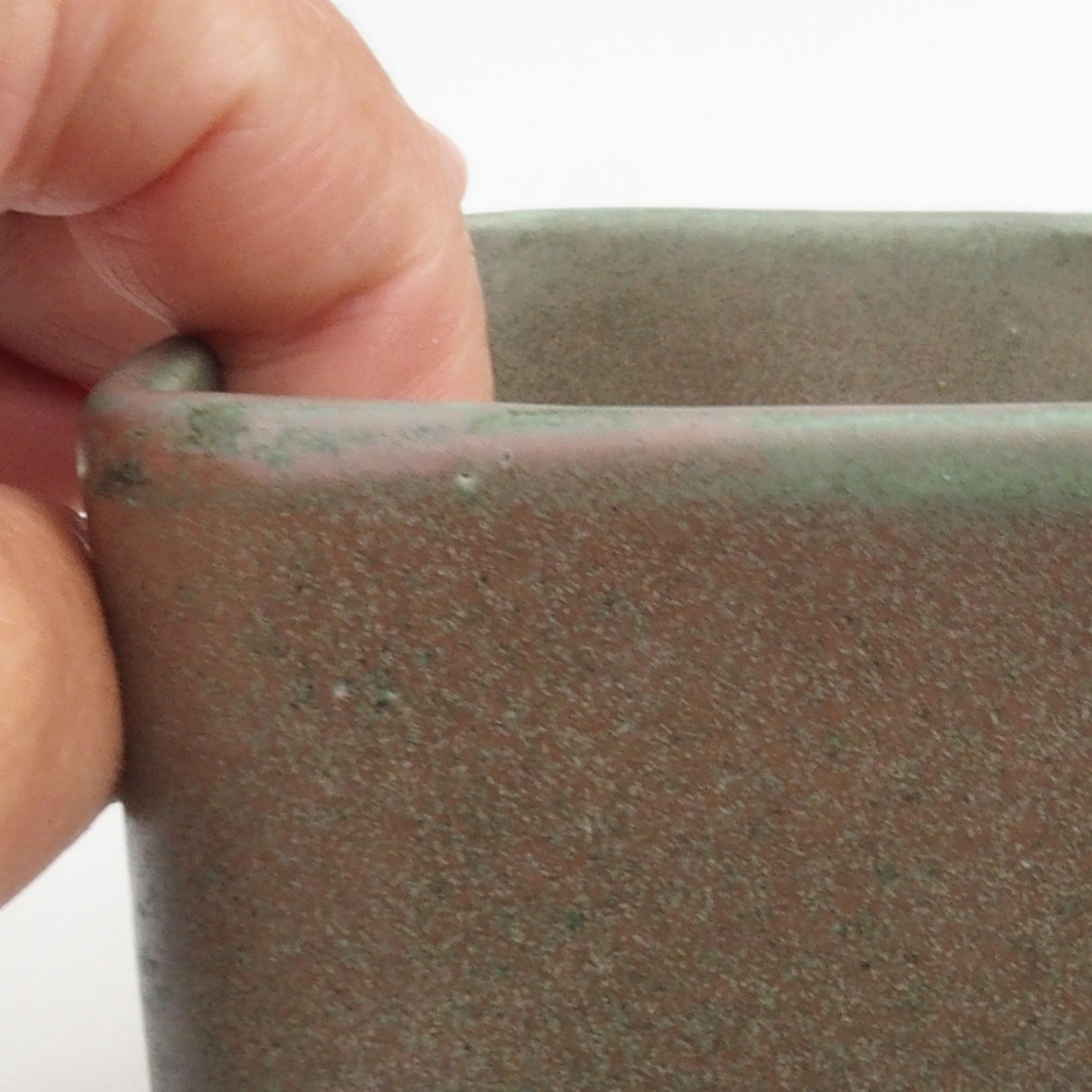 Ciotola per bonsai in ceramica 10 x 10 x 8 cm, verde