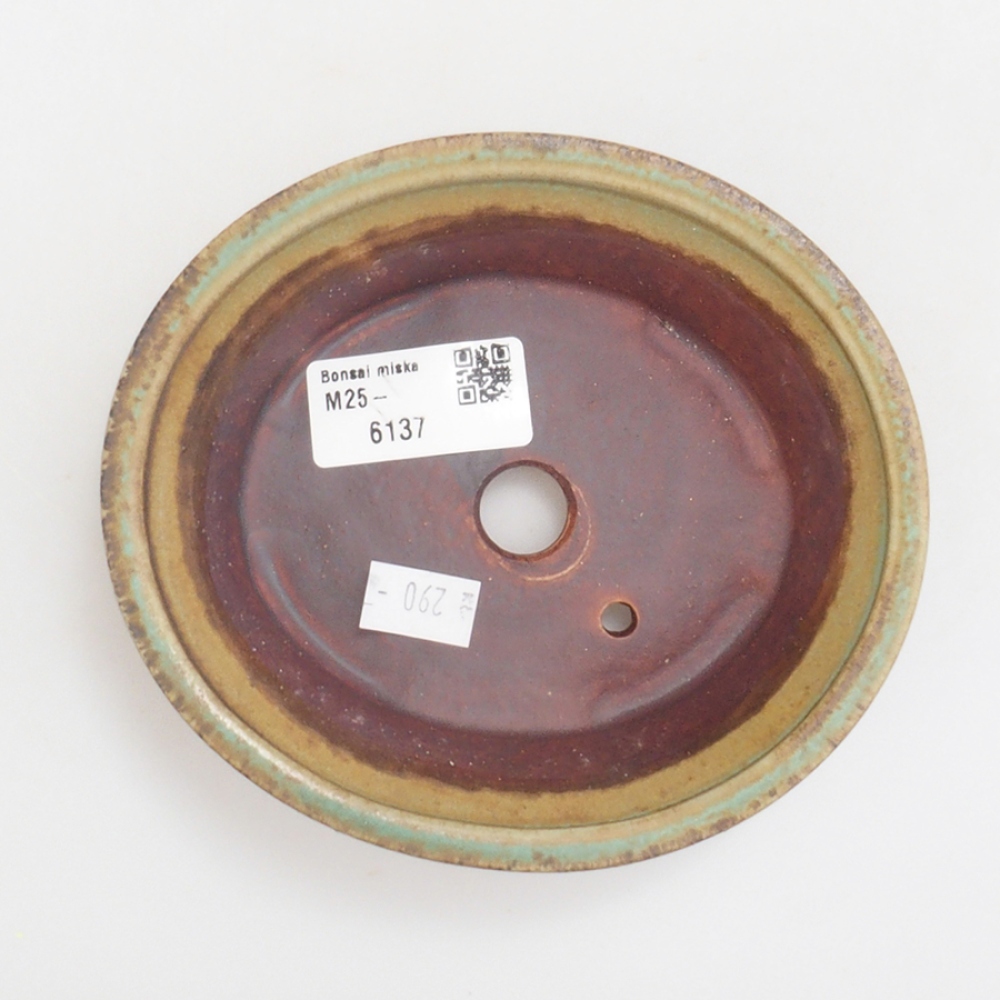 Ciotola per bonsai in ceramica 10 x 8,5 x 4 cm, marrone