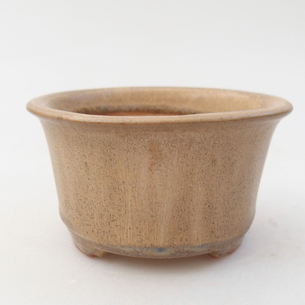 Ciotola bonsai in ceramica 9 x 9 x 5 cm, colore beige