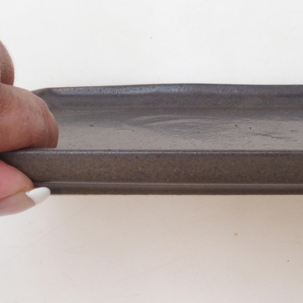 Sottovaso bonsai rettangolo 22,5 x 17 x 1,5 cm - marrone