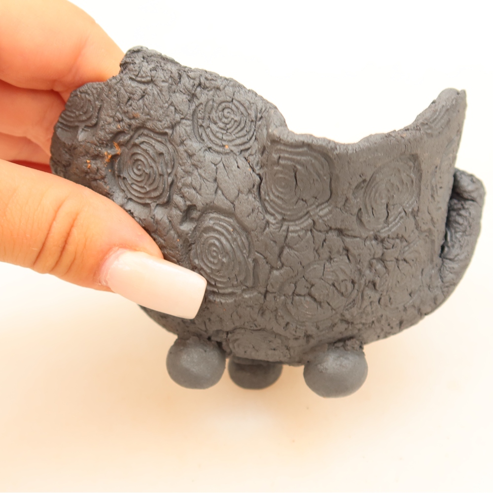 Guscio in ceramica  11,5 x 10,5 x 7 cm, colore metallizzato