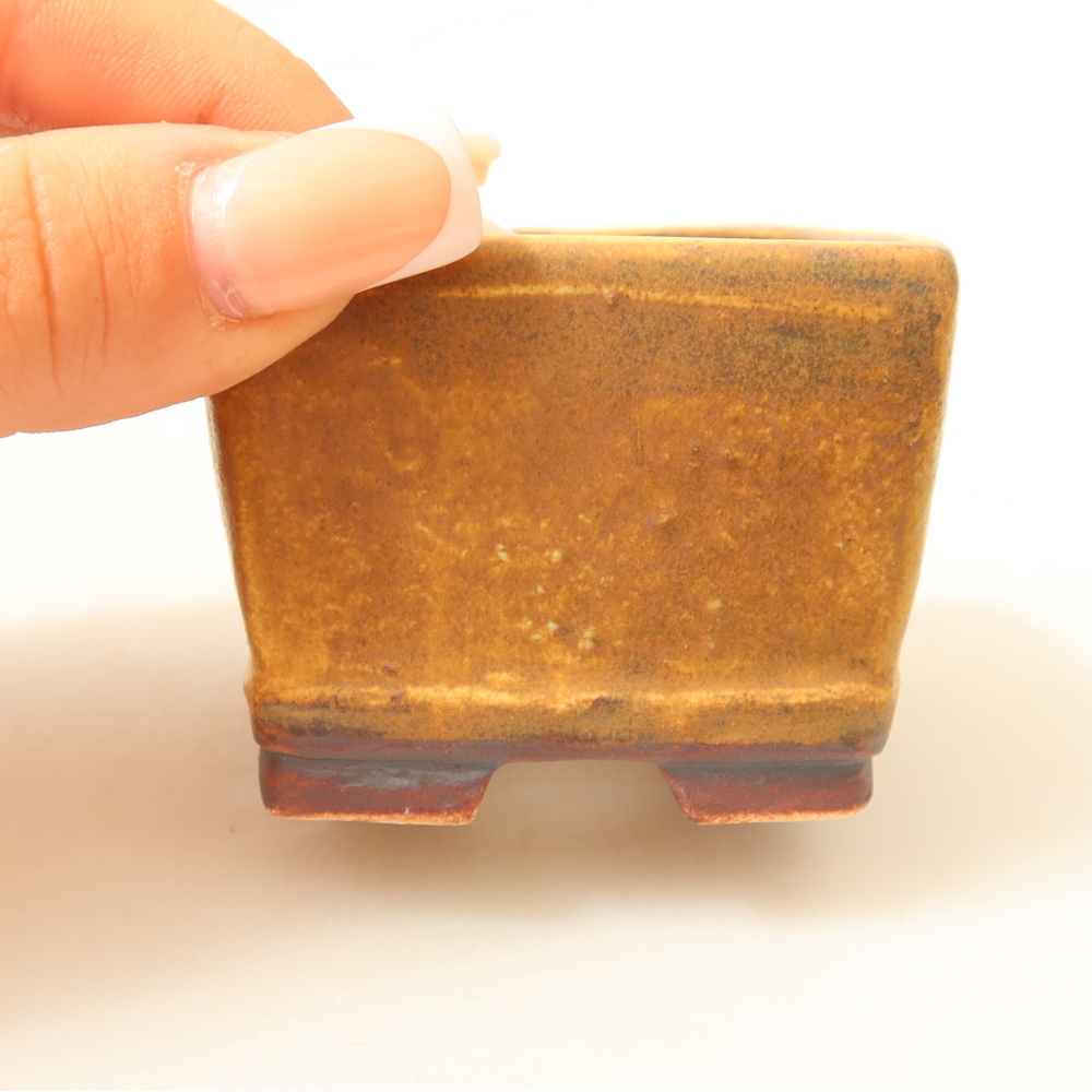 Ciotola per bonsai in ceramica 6 x 6 x 4,5 cm, verde