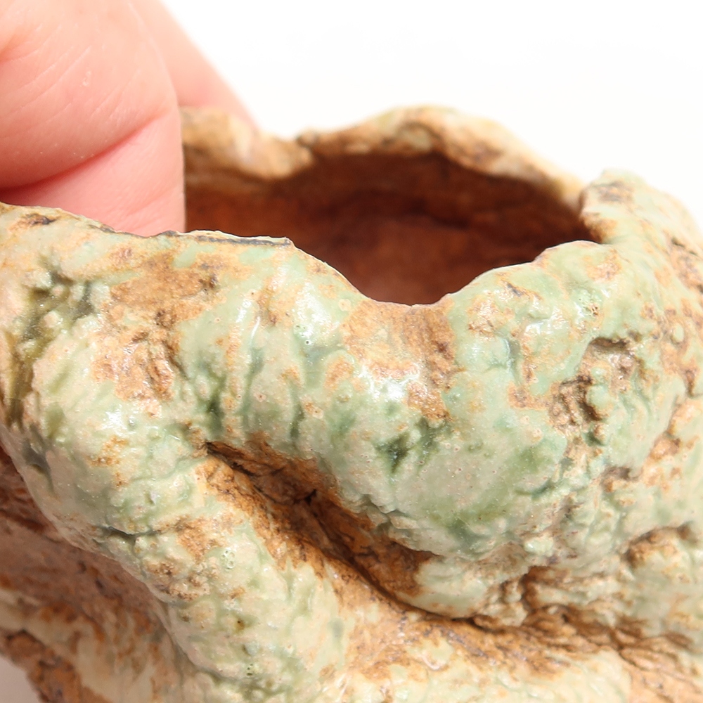 Conchiglia in ceramica  6 x 6 x 5 cm, colore verde