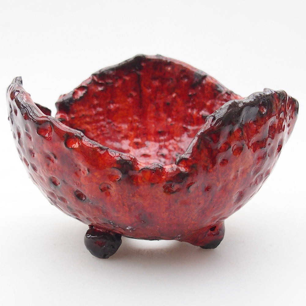Conchiglia in ceramica 10 x 9,5 x 7 cm , colore rosso