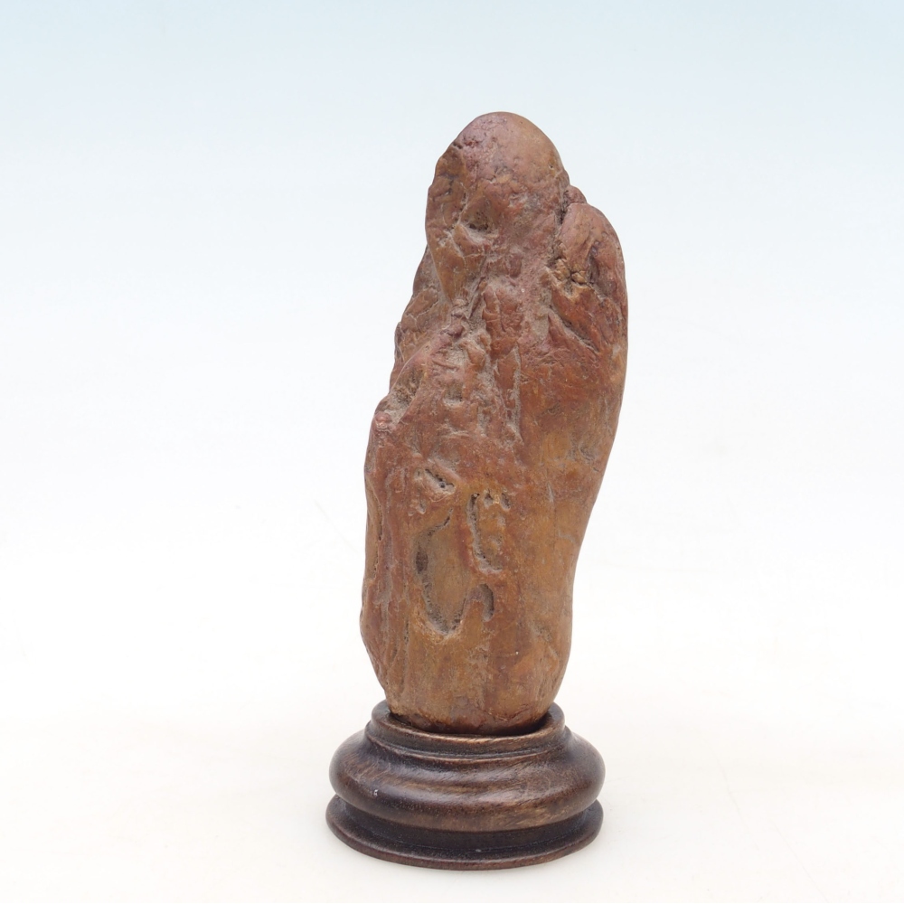 Suiseki - Pietra con DAI (base in legno)