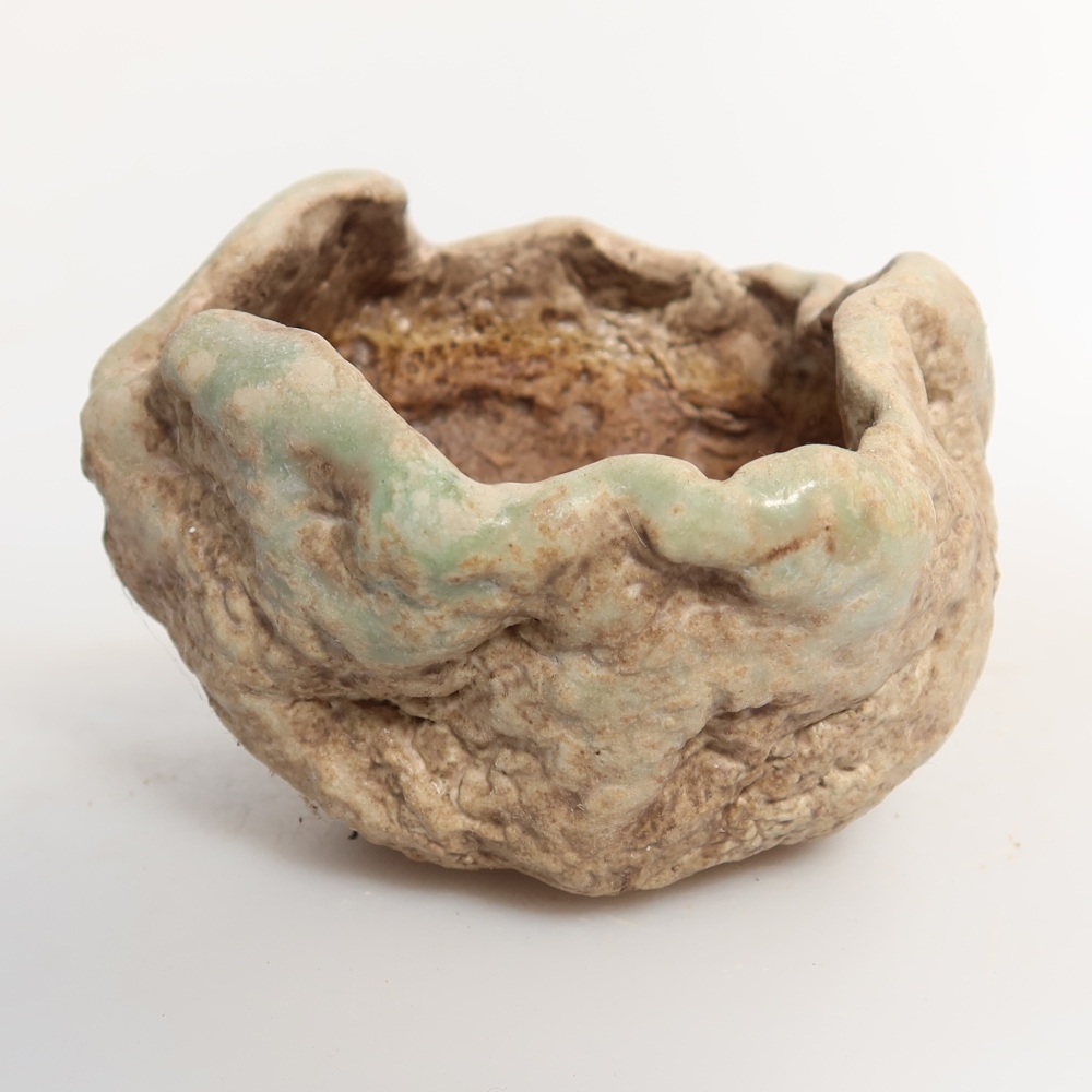 Guscio in ceramica  8 x 7 x 5,5 cm, colore verde