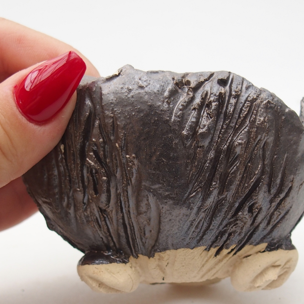 Conchiglia in ceramica 9 x 9 x 6 cm , colore nero