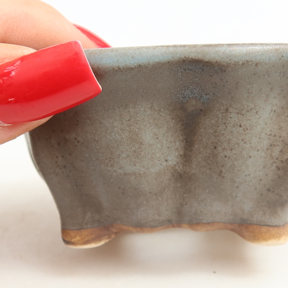Ciotola bonsai in ceramica 7 x 7 x 3,5 cm, colore blu