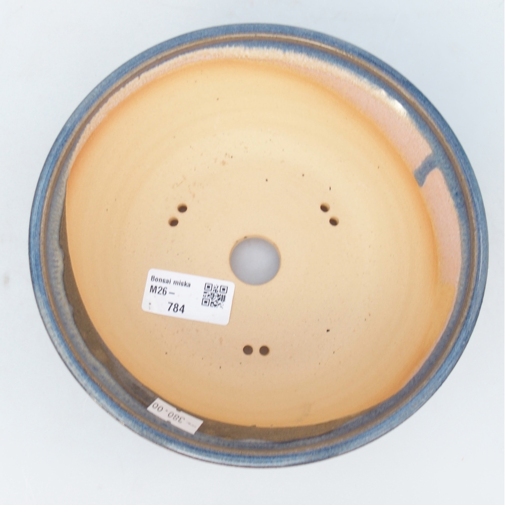 Ciotola bonsai in ceramica 18 x 18 x 6 cm, colore blu