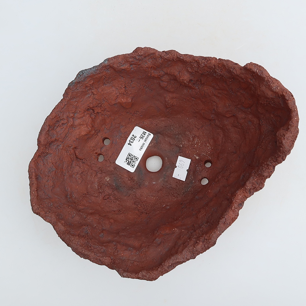 Guscio in ceramica 20 x 17 x 12,5 cm, colore marrone