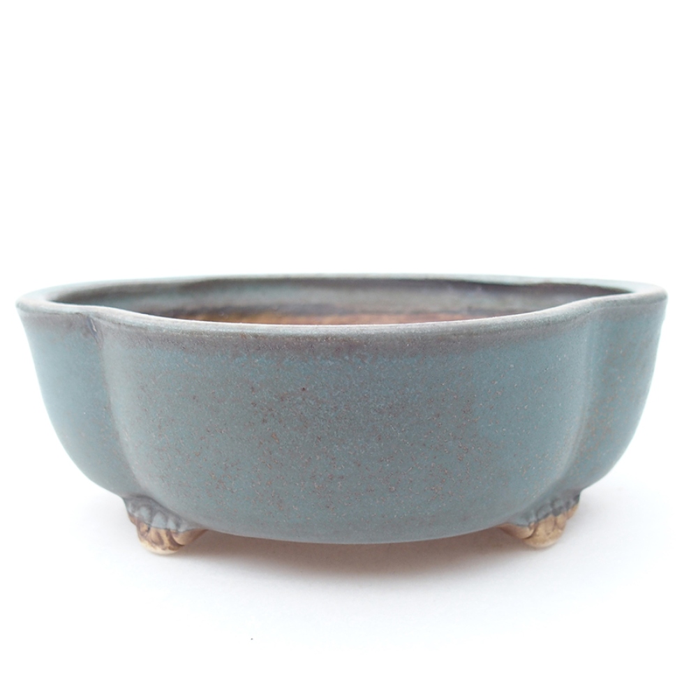 Ciotola bonsai in ceramica 13,5 x 13 x 5 cm, colore blu