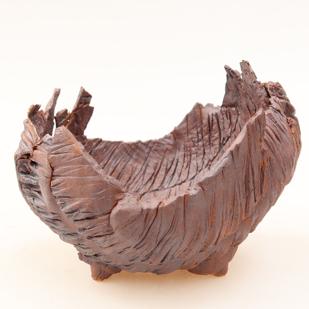 Guscio in ceramica  10,5 x 9,5 x 8,5 cm, colore marrone