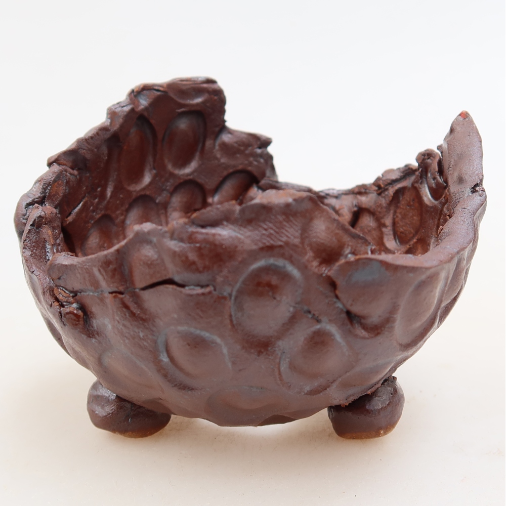Guscio in ceramica  8,5 x 8 x 6,5 cm, colore metallizzato