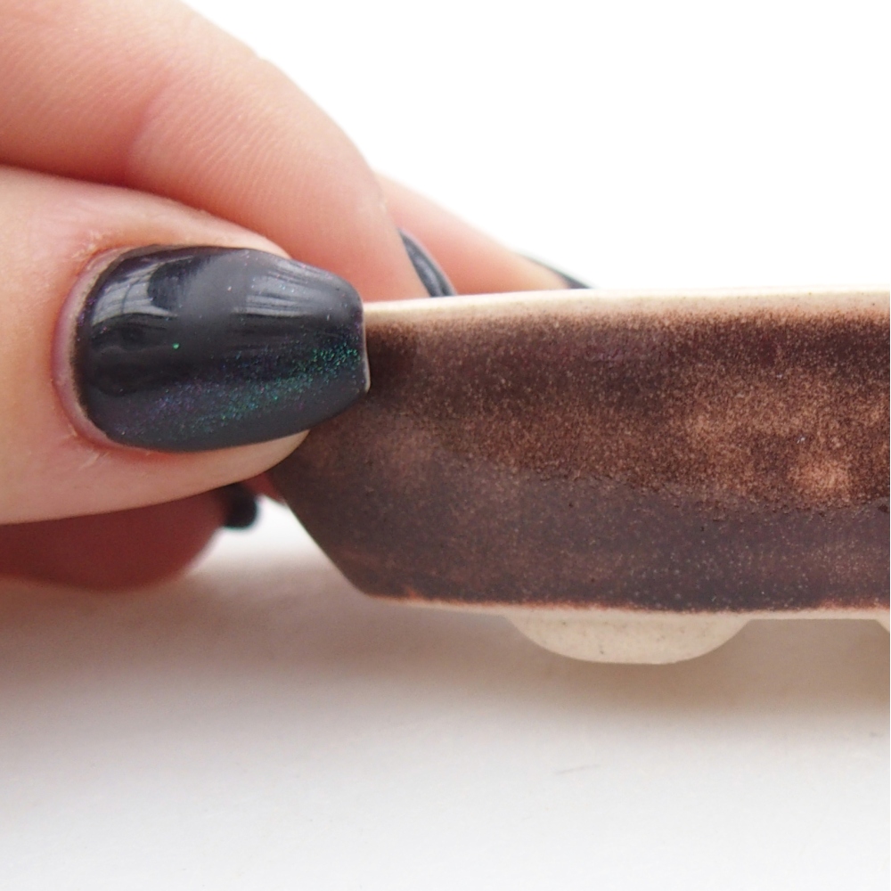 Ciotola per mini bonsai 7 x 3,5 x 2 cm, marrone